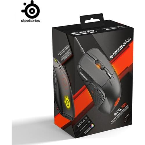 SteelSeries Rival 700 Gaming Mouse USB Wired Mice 6500 DPI Optical Mouse Black Edition For FPS RTS MMO LOL Gamer Cheap
