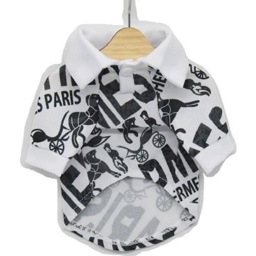 Pet Dog Clothes Puppy Tshirt Vest Summer Cartoon Letter Dogs Clothes Shirts for Small Large Dogs Polo French Bulldog Chihuahua