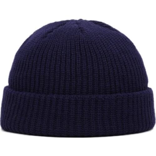 Plain Melon Knitted Men Hat Solid Hip Hop Landlord Winter Beanie Streetwear Hiphop Male Skullies Beanie Outdoor Sports Skullcap