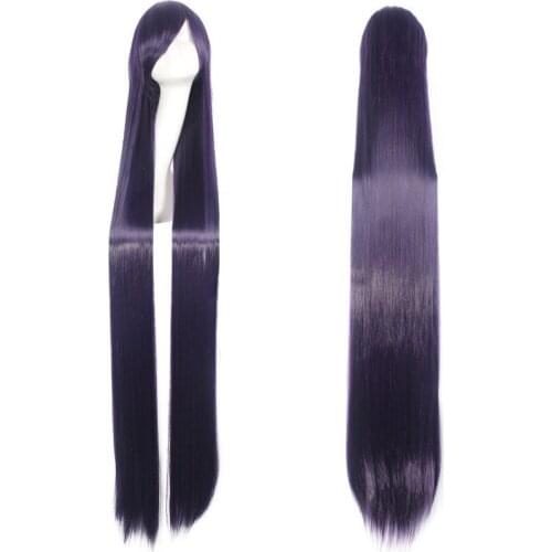 150CM Purple Long Straight Wigs 59'' women Heat Resistant Synthetic Hair anime Cosplay Wig Halloween Party Costume Accessories