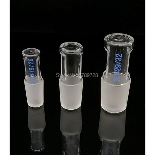1pcs High borosilicate glass hollow plug No.14/19/24/29/34/40/50 Grinding standard stoper suitable for the grinding mouth flasks