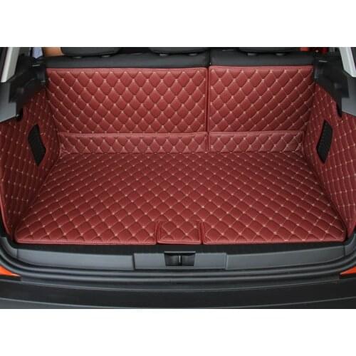 QIEKERETI leather car trunk mats for Renault Captur 2014 -2018 2015 years cargo liner accessories interior boot