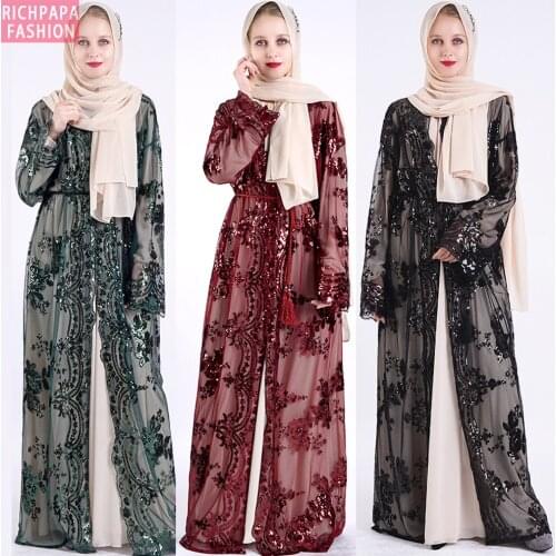 Ramadan Eid Mubarak Dubai Kaftan Abaya Kimono Hijab Muslim Dress Oman Turkish Islamic Clothing Abayas For Women Djellaba Femme