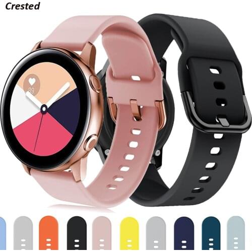 20mm watch Strap for Samsung Galaxy watch Active 2/42mm/3 41mm/Gear S2/Sport silicone bracelet smartwatch band Active2 40mm 44mm