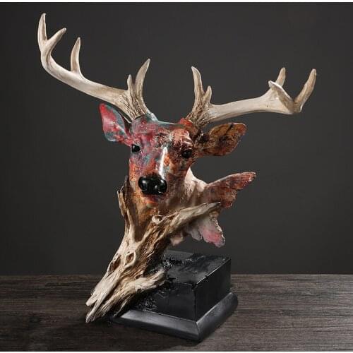 Christmas decorations elk scene layout