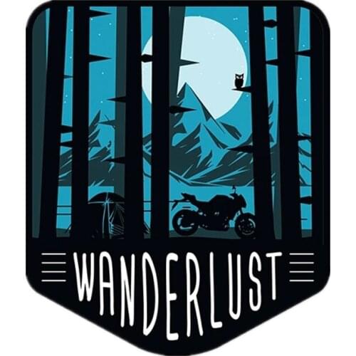 S40897# Various Sizes Funny Self-Adhesive Decal Wanderlust Car Sticker Waterproof Auto Decors on Bumper Rear Window
