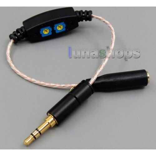 0ohm-100ohm Silver OCC 3.5mm Adjustable Resistor Resistanc Cable For Etymotic ER4 JH24 Roxanne etc. LN005551