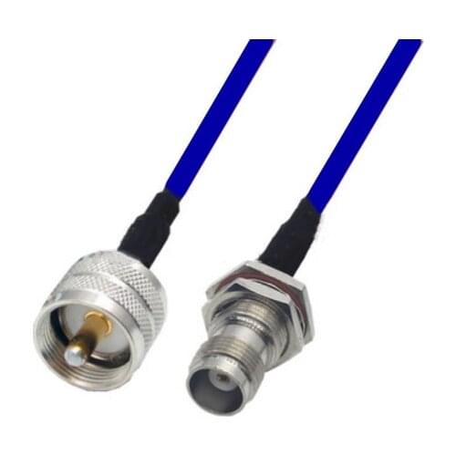 Blue Soft RG142 UHF Male to TNC Female Connector RF Coaxial Jumper Pigtail Cable