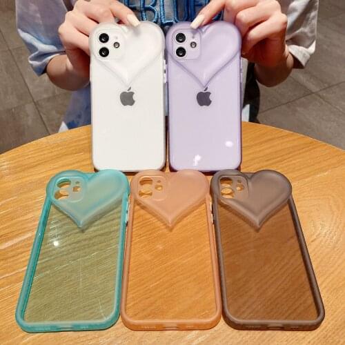 Love Shockproof Case for IPhone 11 Pro 12 Mini X s XR XS Max 6 6S 8 Plus 7 Cases Transparent Funda 12 Phone Coque Back Cover