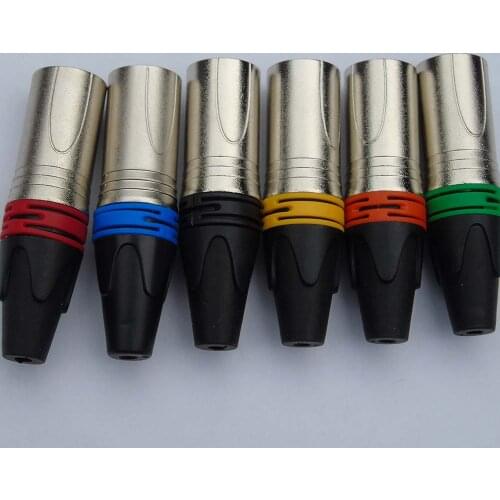 High quality 100PCS/LOT NC3MXX NC3FXX-B 3Pin XLR Connector with gold plated 3pin