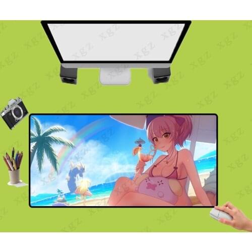 XGZ Top Quality Cute Anime Girls Beach Sunshine Blue Sky Beautiful Anime Mouse Mat Top Selling Wholesale Gaming Pad Mouse