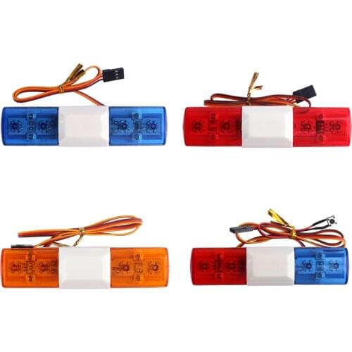 1PCS RC Car Flash Light Alarming Led Police Light for 1/10 HSP Kyosho Axial SCX10 D90 RC Model Car