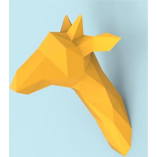 3D Paper Model Handmade Giraffe DIY Wall Papercraft Home Decor Wall Decoration Puzzles Educational DIY Kids Toys Gift