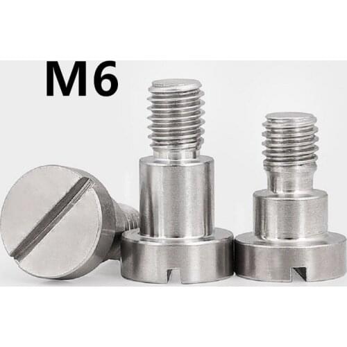5PCS GB830 M6x3/4/5/6/8/10mm 304 stainless steel Slotted Screw cylinder Axial position Screws Shoulder Bolt