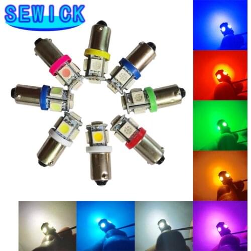 500pcs DC 12V BA9S W6W 5050 5 SMD LED Bulb Wedge LED Car Truck Indicator Exterior Parking Reading Marker Signal Light