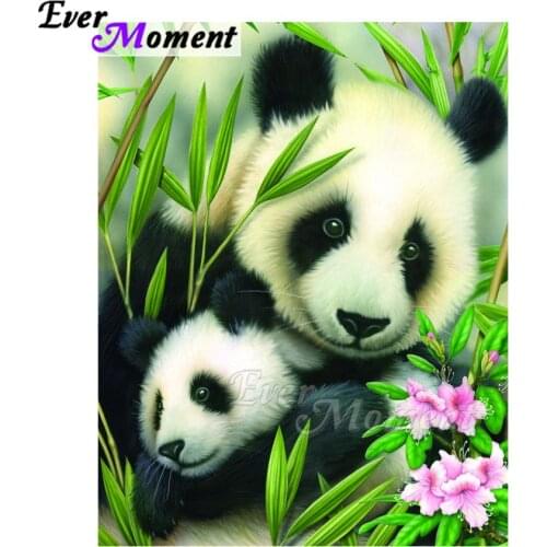 Ever Moment Diamond Painting 5D DIY Full Square Drill Panda Bamboo Picture Of Rhinestone Mosaic Diamond Embroidery Decor ASF1805
