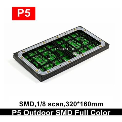 Free Shipping P5 Outdoor LED Screen Panel Module 320*160mm 64*32 Pixels SMD RGB 3in1 Full Color
