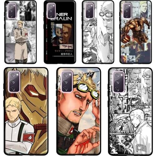 Attack On Titan Anime Reiner Braun Case For Samsung Galaxy S20 FE S21 Ultra Note 20 Note9 Note10 S8 S10 S9 Plus S10e Coque