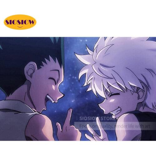 DIY Diamond Painting Full Square Killua Gon Hunter X Hunter 5D Embroidery Anime Poster Pictures Wall Home Decor Best Friend Gift