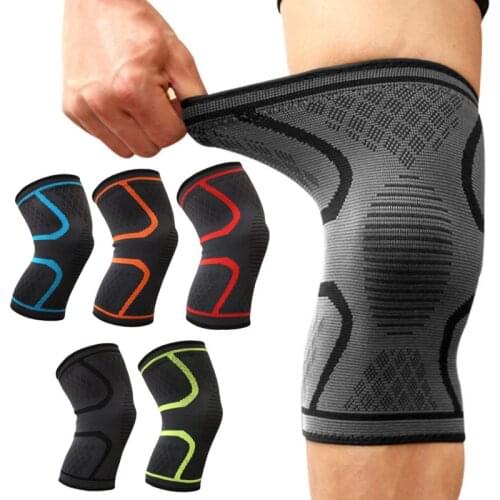 1pair Sport Knee Fitness Running Cycling Support Braces Elastic Nylon Compression Knee Pad Sleeve for Basketball