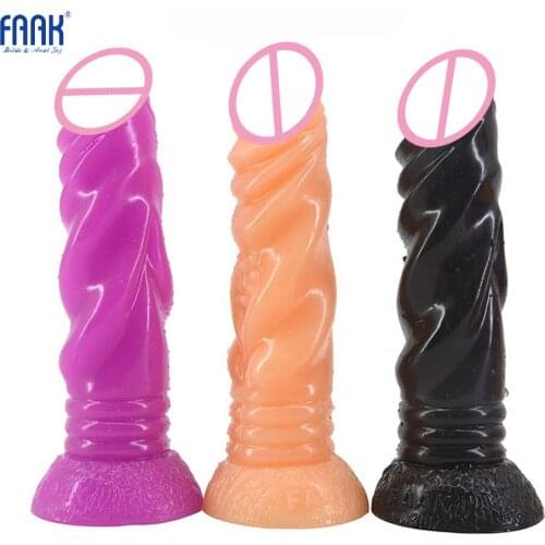 FAAK Huge Realistic Dildo Silicone Artificial Big Penis Strong Suction Cup Female Masturbation Anal Adult Toys for Women