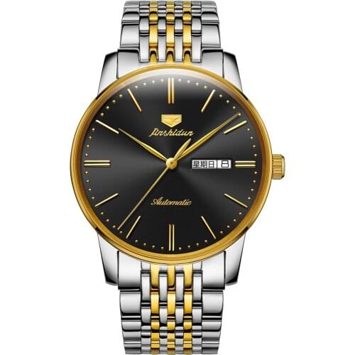 JSDUN Top Brand Stainless Steel Automatic Mechanical Watch, Tungsten Steel Material, Waterproof, Luminous,Japanese Luxury Mens