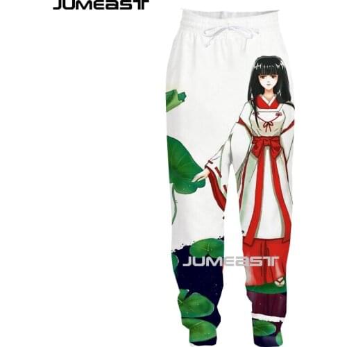 Jumeast Brand Men/Women 3D Printed Anime Inuyasha Casual Long Pants Sport Pullover Length Sweatpants Trousers