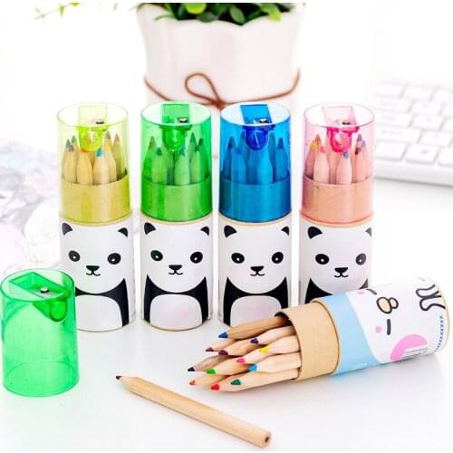 4pcs 4 Color Concentric Rainbow Pencil Crayons Same Core Colored Pencil Set Art School Supply Children Painting Graffiti Drawing