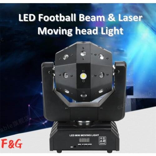 16X3W 3in1 Laser Football Roller Light For DJ Disco Party Stage Ball Light Moving Head Light Laser Rock Stage Rotating Bar Light