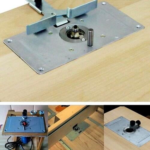 Multifunctional Aluminium Router Table Insert Plate Models Wood Trimmer Benches Router Machine Woodworking Engraving W0A4