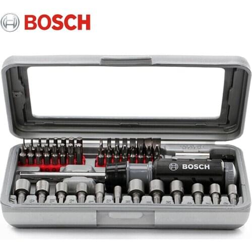 Bosch 46-piece ratchet hexagon socket Phillips screwdriver combination tool set, multi-function chrome vanadium steel forging
