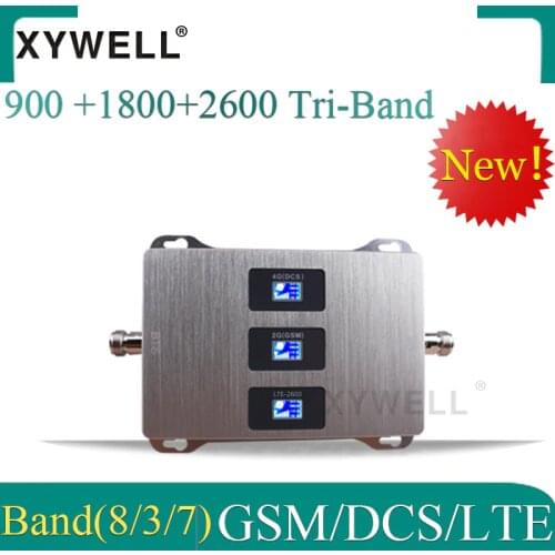 New!! 900/1800/2600 Tri-band 4g signal Booster DCS LTE GSM signal booster Cell Phone Signal Repeater Cellular Amplifier