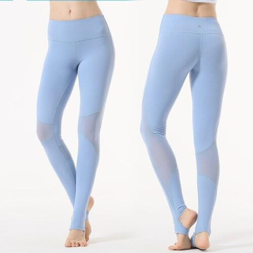 Yoga clothes womens sports high elastic breathable mesh leggings