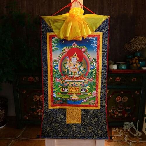Wholesale Buddhist supplies--120CM LARGE--Tibetan Buddhism ART Vajrasattva Buddha Buddhist Thang-ga Thangka Buddha painting