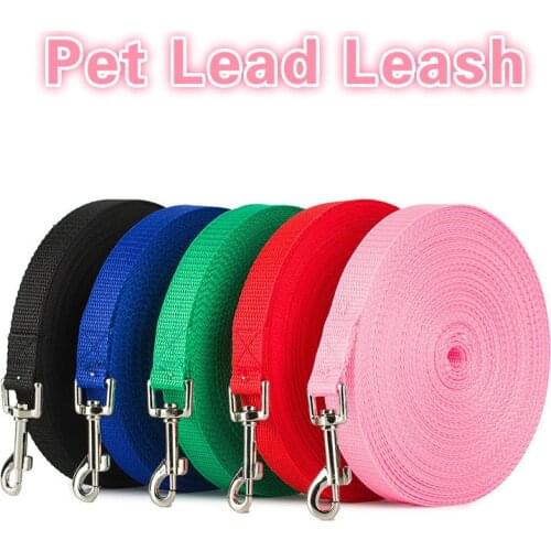 Pet Dog Lead Leash for Dogs Cats Nylon Walk Dog Leash Selected Color 1.5M Outdoor Security Training Dog Harness