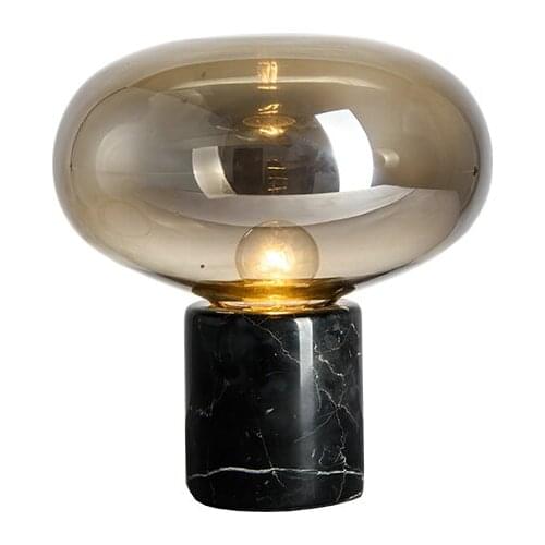 Postmodern glass marble table lamp Bedside Table Lamp E27 AC 110V-240V US Plug Student Table Lamp Bedroom Indoor Bedside Lamp