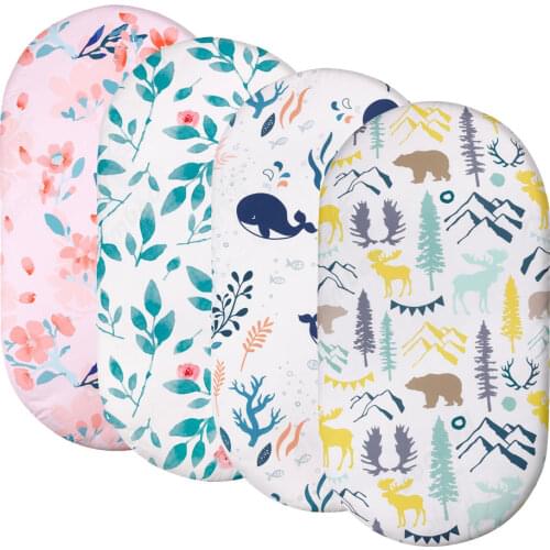 Bassinet Sheet Super Stretch Fitted Cradle Fitted Sheets for Bassinet Pads/Mattress, for Boys Girls,Unisex,Ultra Soft 82*41cm