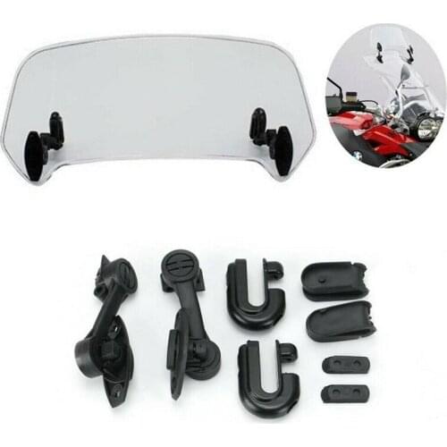 1pc Motorcycle Windshield Clip On Extension Spoiler Motorcycle Windshield Adjustable Wind Deflector Clear Motorcycle Windshield