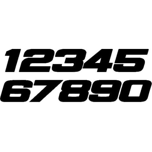 Fun Phone Number 1234567890 Motorcycle KK Vinyl Decal Graphical Black/Silver Car Sticker 16cm*5cm