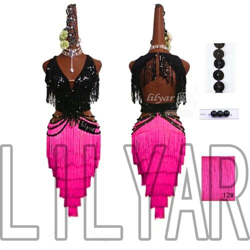 Latin dance skirt competition dress women performance clothing adult fringed skirt children 6 colors new Sequins dance skirt