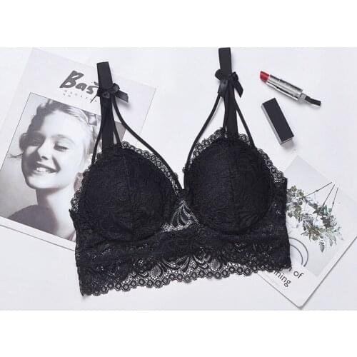 Wireless Push Up Bra Women Lace Bralette Padded Plus Size Bra Sexy Lingerie Black White Blue Green Wine Red Bra