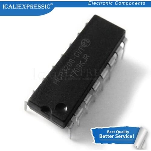 1PCS MCP3208-CI/P DIP16 MCP3208 DIP-16 MCP3208-I/P DIP