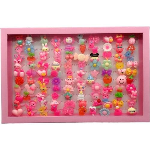 100 pieces of childrens cartoon modeling ring play house toys children interactive gift toys