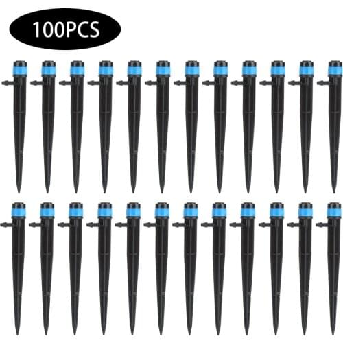 100Pcs Ground Insert Type Irrigation Dripper Drip Sprinkler For Garden Watering System Garden Water Spray Nozzle Nozzle