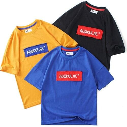 2020 Summer Kids T Shirts Boys Girls Fashion Leisure Pullover Cotton Short-sleeved T Shirts Kids Letter Print Short Sleeve
