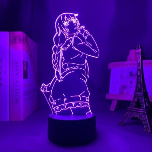 3d Led Light Anime Bakemonogatari for Bedroom Decor Night Light Kids Brithday Gift Manga Room Table 3d Lamp Hitagi Senjougahara