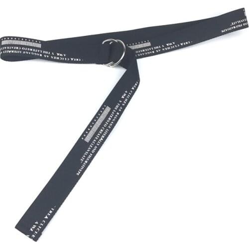 Koreas personality recreational canvas belt With the letter Fashion belt cowboy belts