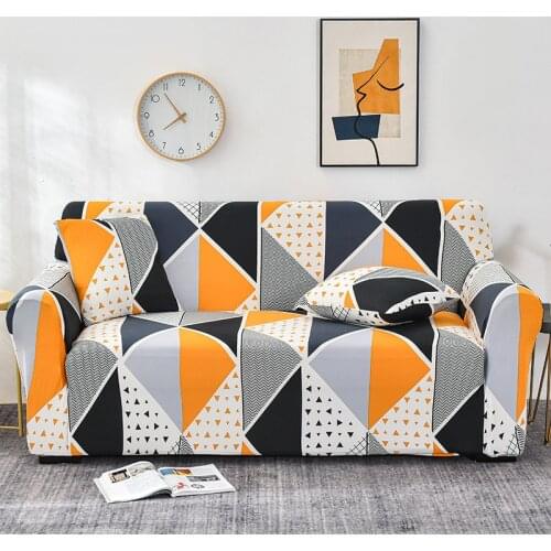 Geometric Elastic Sofa Cover Stretch Couch Cover for Living Room Armchair Loveseat Sectional L-shape Sofa Furniture Protector