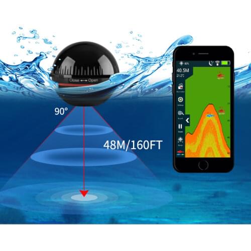 Erchang XA02 Fish Finder For Fihsing 48m/160ft Wireless Depth Echo Sounder Sea Lake Portable Sonar In Russian Warehouse