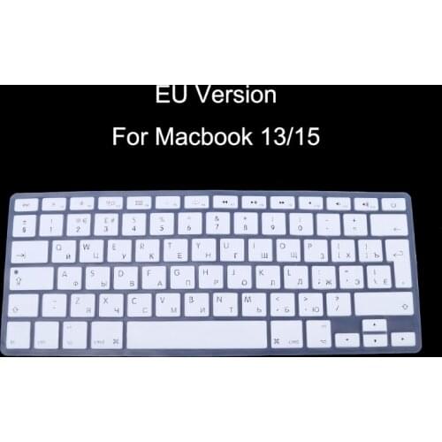 EU Version Russian Keyboard Silicone Skin Cover For Apple Macbook Air Pro 13 15